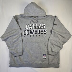 Reebok Hoodie  Mens 2XL NFL On Field Dallas Cowboys Football Gray Pullover